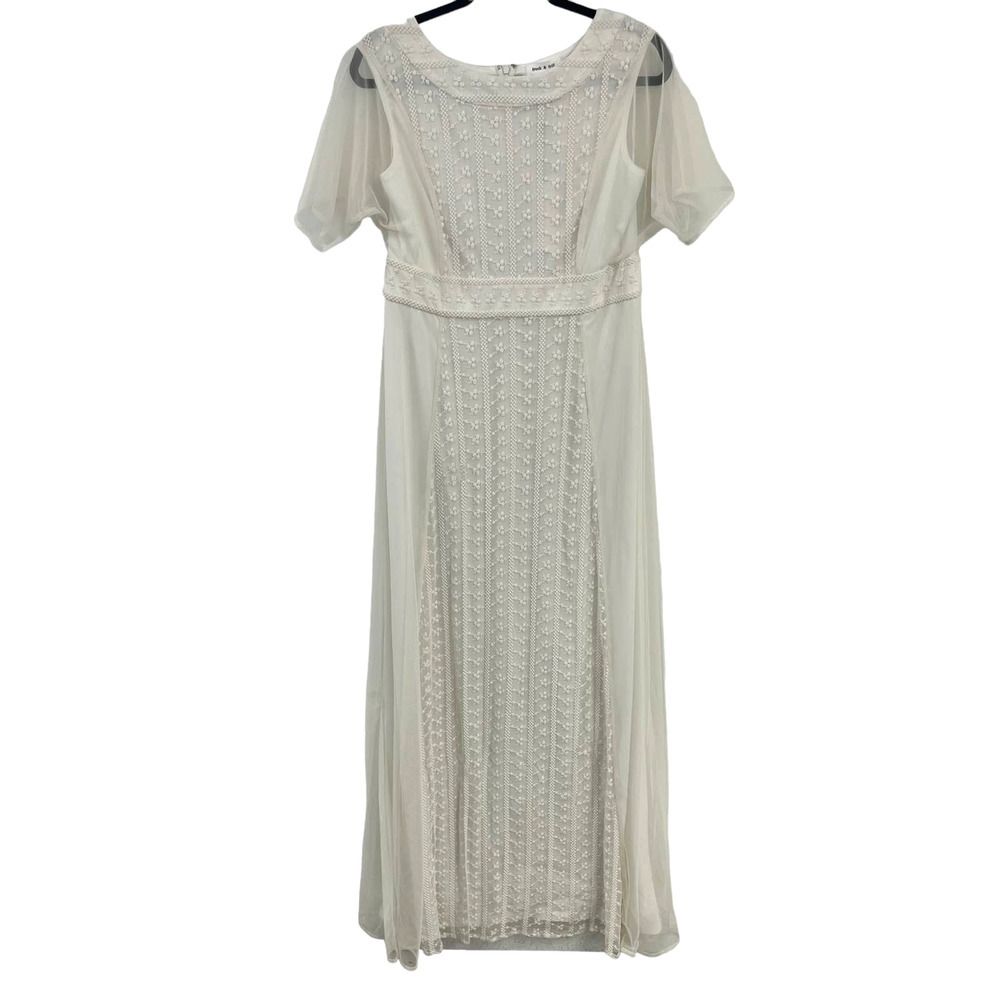 NWD Frock & Frill Ivory Crochet Mesh Maxi Dress 16